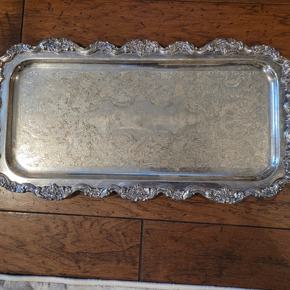 COPY - Elegant Silver Rectangular Tray